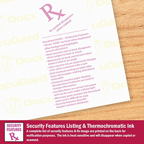 Docugard Premier Medical Security Paper For Printing Prescriptions And Preventing Fraud, Cms Approved, 10 Security Features, Laser And Inkjet Safe, Blue, 8.5 X 11, 24 Lb., 2500 Sheets (04543C) #TOP6