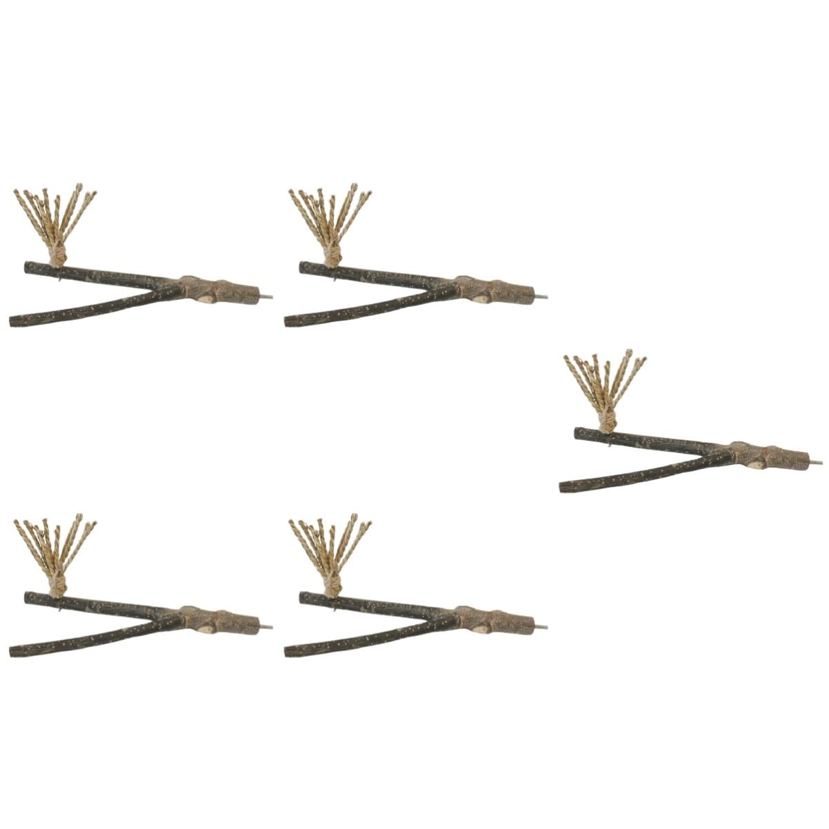 minkissy 5stücke Vogelspielzeug Aus Naturholz Kauspielzeug Für Papageien Und Wellensittiche Mit Natürlichem Astdesign Robust Und - Für Vogelkäfig Zubehör Fördert Spiel Und