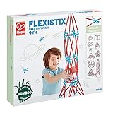 Hape Flexistix STEM Building Creativity Kit, Featuring 133 Multi-Colored Bamboo Pieces