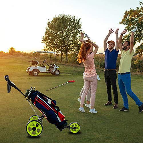 Janus Golf Push Cart, Golf cart for Golf Bag, Golf Pull cart for Golf Clubs, Golf Push carts 3 Wheel Folding, Golf Accessories for Men Women/Kids Golf Clubs Golf cart Accessories and necessitie