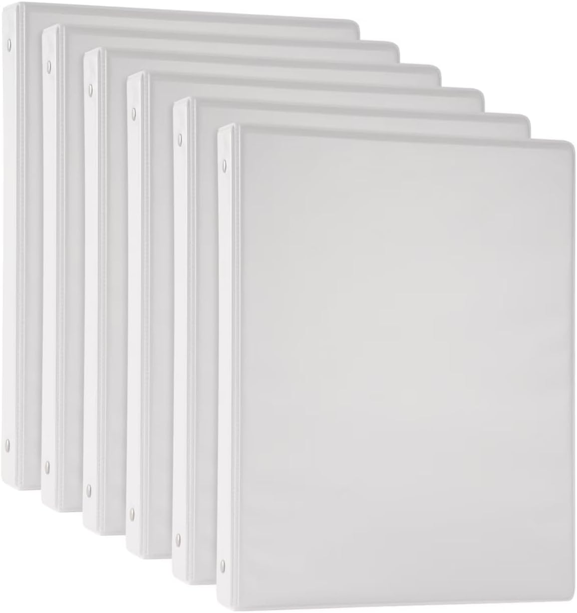 3 Ring Binder 1 Inch 6 Pack – 1 Inch Binders 3 Ring with Pocket for School, Office & Home, Clear View Cover, Holds 200 Sheets, Durable & Lightweight (6 Packs)