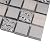 Silver Glass and Stone Mosaic Tile (4.75 Sq ft- Box of 5 Sheets)
