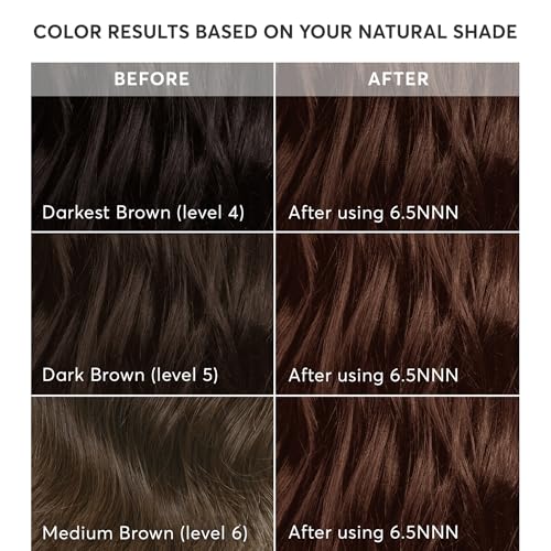 Image of Madison Reed Radiant Hair Color Kit - 100% Gray Coverage for Resistant Grays, 6.5NNN Medium Brown with Warm Golden Undertones (Novara Light Brown) | PPD-Free & Ammonia-Free, 1 Pack