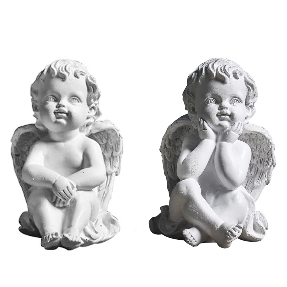 Amazon.com: QIAOIDEA Cherubs Angels Statue Figurine - Set of 2