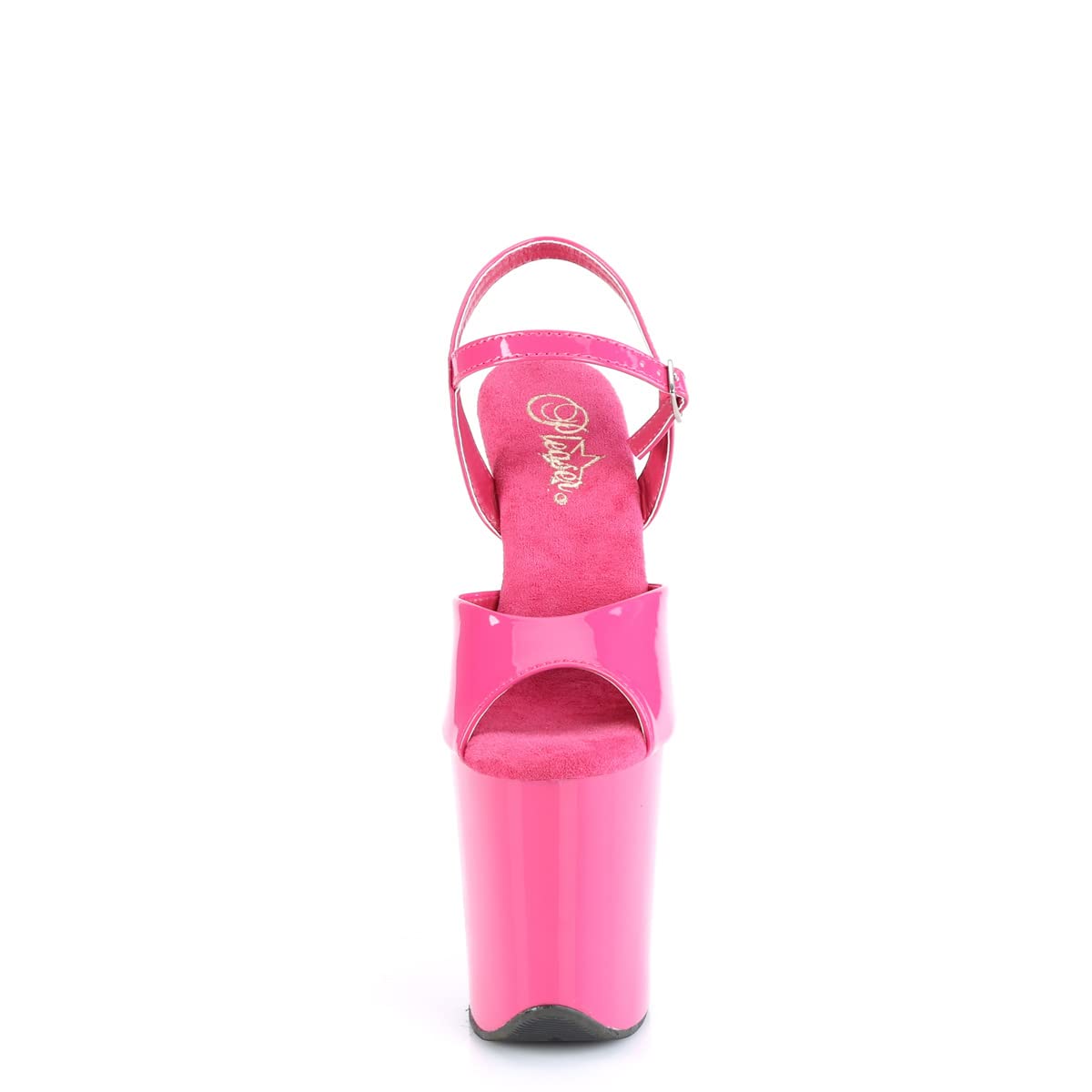 Pleaser Women's Flamingo-809 Ankle-Strap Sandal: 8 Hot Pink Patent/Hot Pink