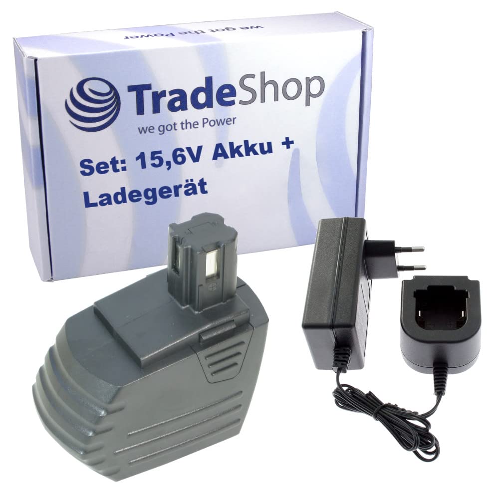 Trade-Shop Kit 2 en 1 : batterie NI-Mh 15,6 V/3300 mAh + bloc d'alimentation pour Hilti SF150 SF150-A SF150A SF151 SF151-A SF151A SFH151 SFH151-A SFL12/15