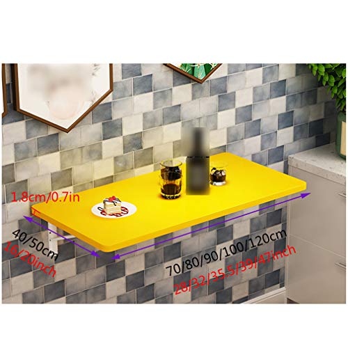Table de cuisine murale rabattable aux finitions soignées et design suspendu épuré