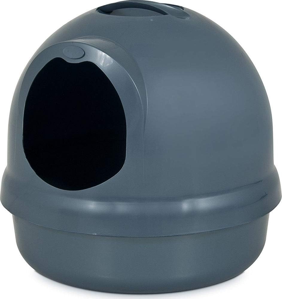 Petmate Booda Dome Litter Box, Dark Blue Rounded Cat