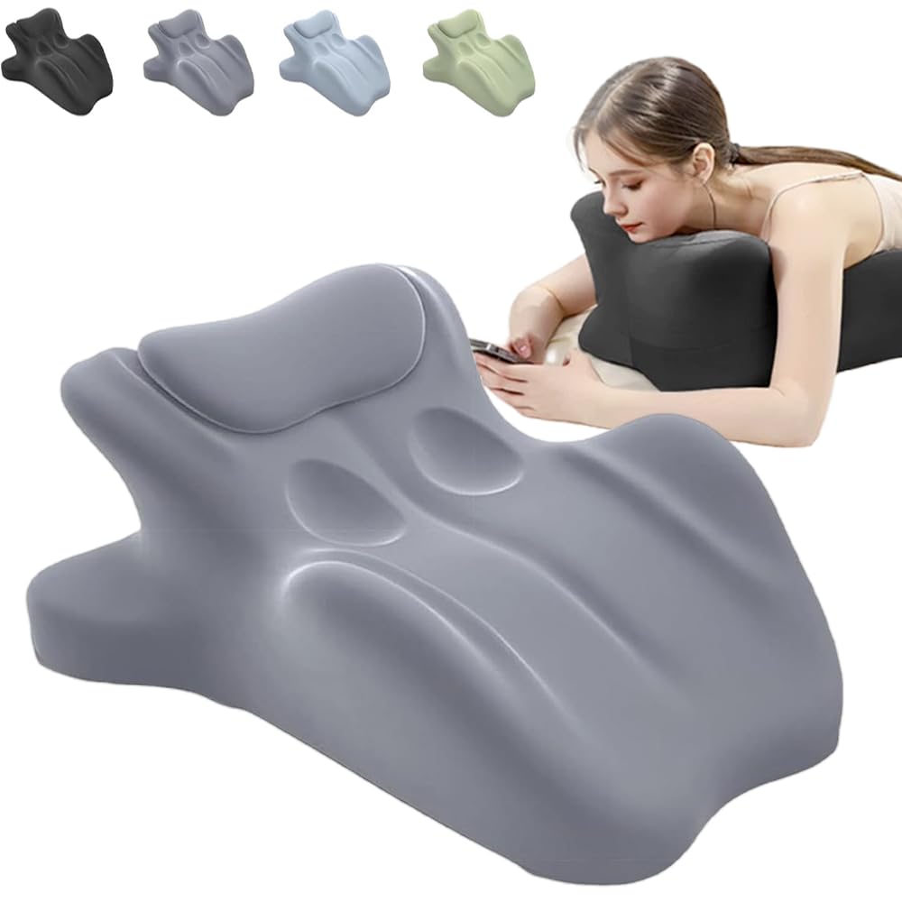Almohada de cuña viscoelástica premium y cojín ergonómico de alta densidad para descanso