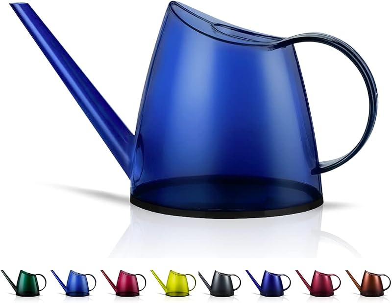 Small Indoor Plant Watering Can Long Spout 1.4L Blue | Long Spout Prevents Spills Fits 5 Potted Bonsais Ergonomic Grip Precise Control Stylish Nordic Vibe Decor
