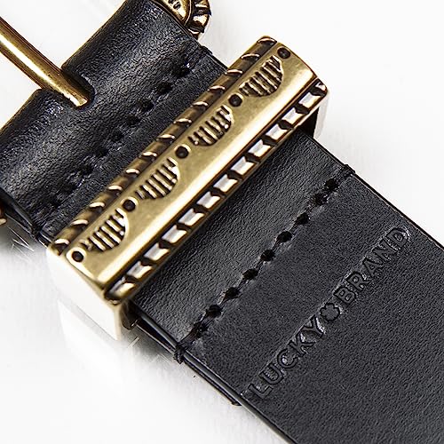 Image of Lucky Brand Women's Western Leather Belt | Classic | Fashion | Vintage | Buffalo Leather | Western-Inspired