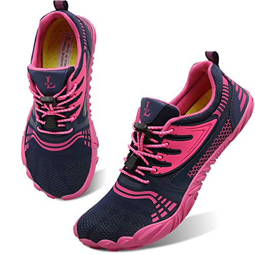 L-RUN Water Shoes for Women Aerobics Sports Exercise Navy Women_7, Men_5.5 M US