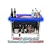 PARTYPONG Folding Portable Party Bar w/ 16 LED Light Colors & Wireless Remote, Prism Graphic, Black Skirt, and Storage Shelf - Double