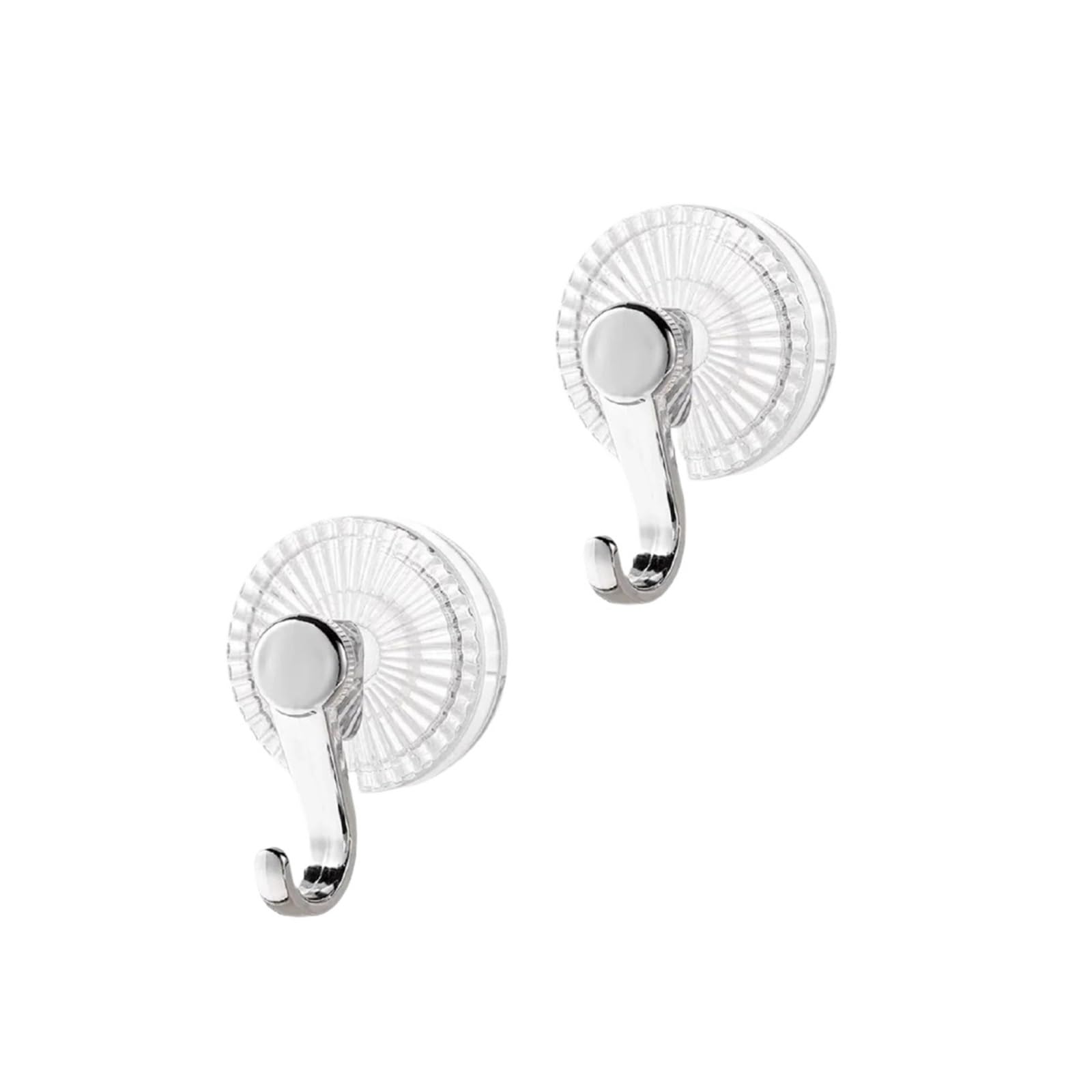NKTFKQZJZ 2 Pack Waterproof Vacuum Suction Hooks, Wall Mount Hangers for Towels, Kitchen & Bathroom Storage(Transparent)
