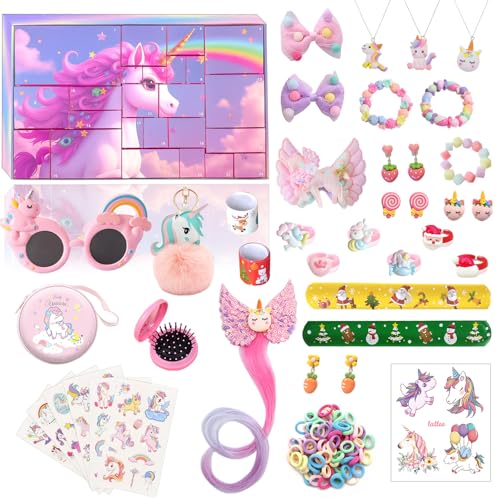 Advent Calendar for Girls with 24 Jewelry Gifts, Christmas Countdown