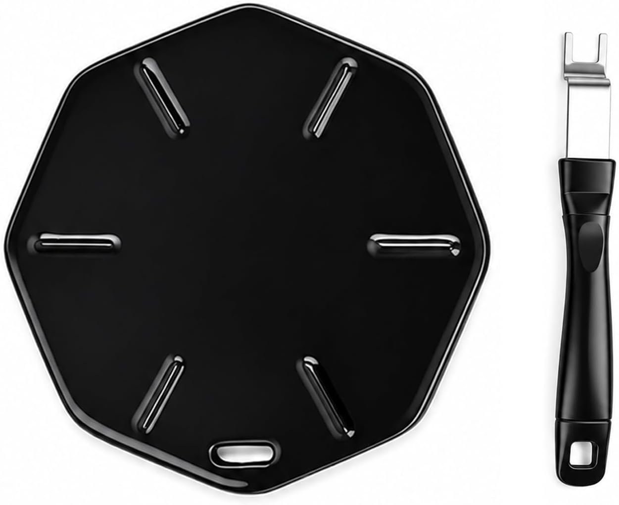 Cast Iron Heat Diffuser for Gas Stove：Heat Diffuser Plate， Heat Diffusers for Electric Stove - Cast Iron Simmer Plate for Gas Burners 2 Sizes Included 8.25 and 6.75 Inch