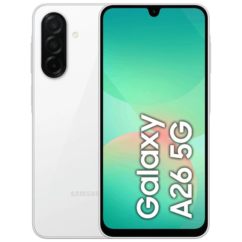 Samsung Galaxy A26 5G, Smartphone Android, 256 Go, Smartphone déverrouillé, Blanc