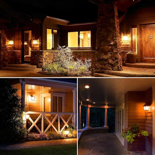 Gonhom Dusk To Dawn Bug Light Bulb Outdoor,2 Pack Amber Bug Light Bulb,Auto On/Off,10W(100W Equivalent),E26 Base,Bug Lights For Outside.Home Hallway Porch Lights.Decorative Lamps.Bedroom thumb #5