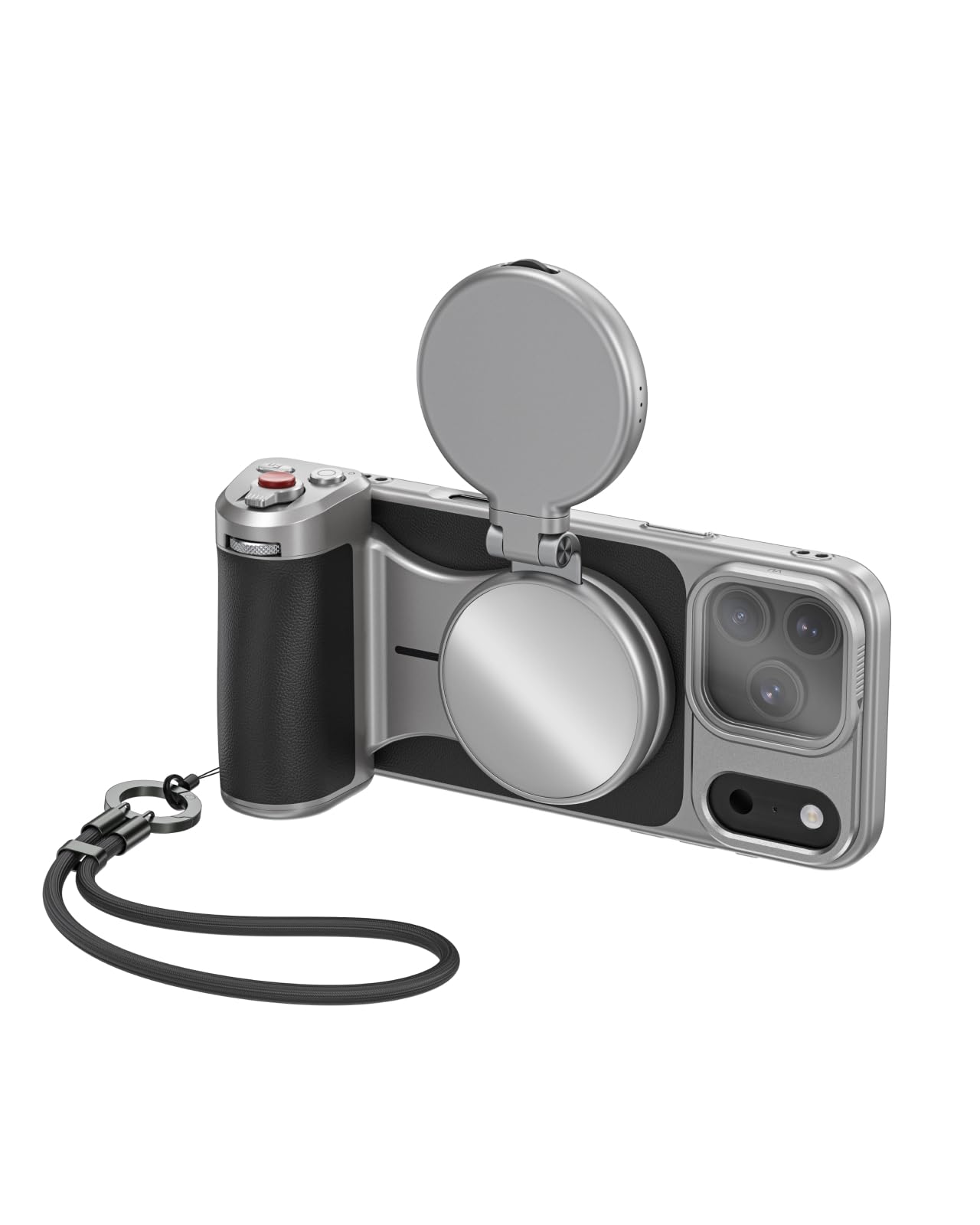 TELESIN Master Grip Kit for iPhone 17 Pro Max, Magnetic Phone Camera Grip with C03 Selfie Light+ UV Filters, Creator Kit Built 3200mAh Battery Wireless Charging - Cooling Graphene Case - Handle Grip