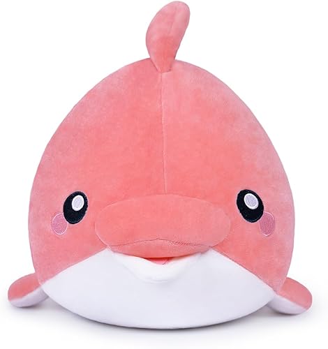 Miniatura 2 de MIAOHAHA Lindo juguete de peluche de delfín de 11.8 pulgadas, muñeco de peluche de delfín para niños, almohada para abrazar, lindos peluches (azul