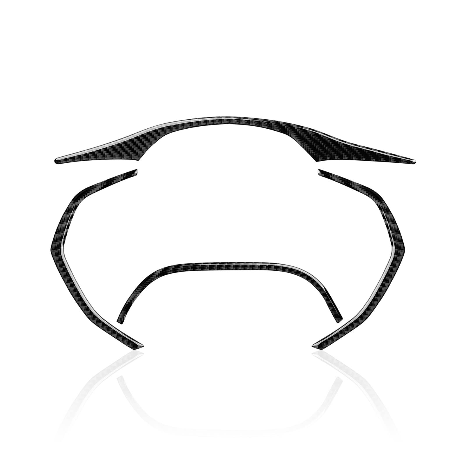 for Chevrolet for Corvette C7 2014-2019 Car Dashboard Speedometer Frame Sticker Decal Trim Car Interior Mouldings(Black)