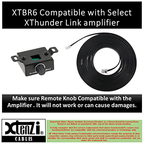 Xtenzi Amplifier Bass Volume Knob Control Remote Xtbr6 Compatible With Xthunder Link Amp #TOP1