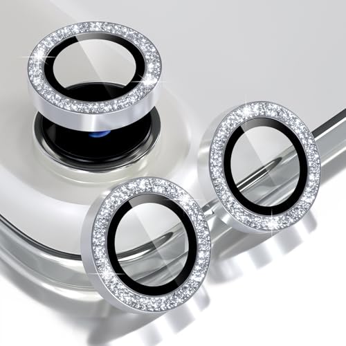 Choiche for iPhone Air Camera Lens Protector Bling, 3Packs, Glitter-Silver