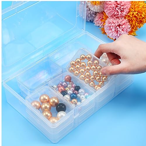 Image of Blulu 13 Pieces Small Bead Organizers Plastic Bead Storage Containers with Lids Mini Clear Storage Cases Transparent Craft Boxes for Jewelry Diamonds DIY Art Craft Accessory(3.3 x 2.2 x 1 Inch)