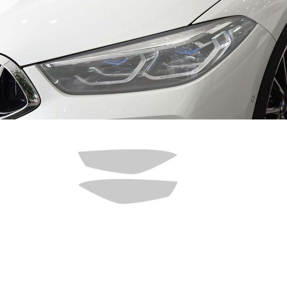 2 Pezzi Auto Faro Tinta Nero Pellicola Protettiva Vinile Protezione Adesivo TPU Trasparente, per BMW Serie 8 G14 G15 G16 Accessori