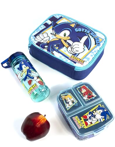 Sonic the Hedgehog Lunchbox Set Kids (Tasche, Wasserflasche, Snacktopf) Einheitsgröße