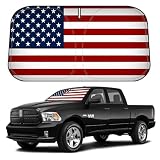 D-Lumina Per 2009-2018 Dodge Ram 1500 Parabrezza Parasole Bandiera Americana, Finestra Anteriore Parasole Parasole Protector Fit Ram 1500 RegularCab QuadCab CrewCab MegaCab, Protezione Solare Raggi UV