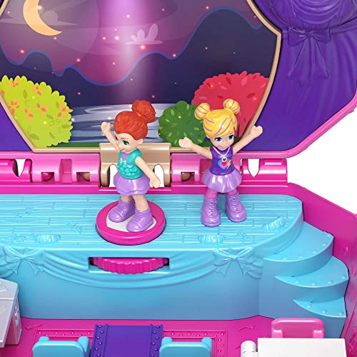 Polly Pocket Playset With 2 Micro Dolls & Surprise Accessories, Music Toy With Ballet Theme, Pocket World Tiny Twirlin' Music Box #TOP2