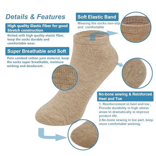 MAGIARTE Womens Cotton Ankle Socks Low Cut Athletic Casual Mutil Color No Show Running Socks for Women4