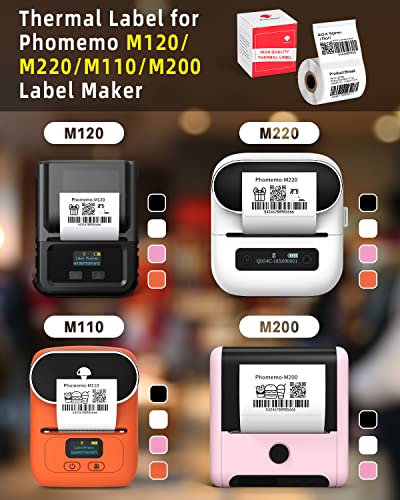Phomemo Thermal Sticker Label Paper for M110 M220 M150 M250 Label Maker, Back to School Supplies, Strong Self-Adhesive Sticker, 1.57'' x 1.18'' (40mm x 30mm), 230Pcs/Roll, 3 Rolls image 6