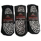 Lieblingsstrumpf24 6 Paar Stoppersocken ABS Rutschfeste Socken 80% Baumwolle Noppen Schwarz Grau Blau (DE/NL/SE/PL, Numerisch, 47, 50, Regular, Regular)