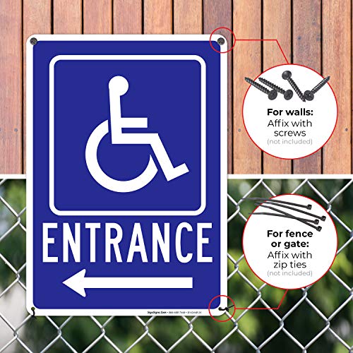 Panneau handicapé gauche pour signalisation extérieure - 4
