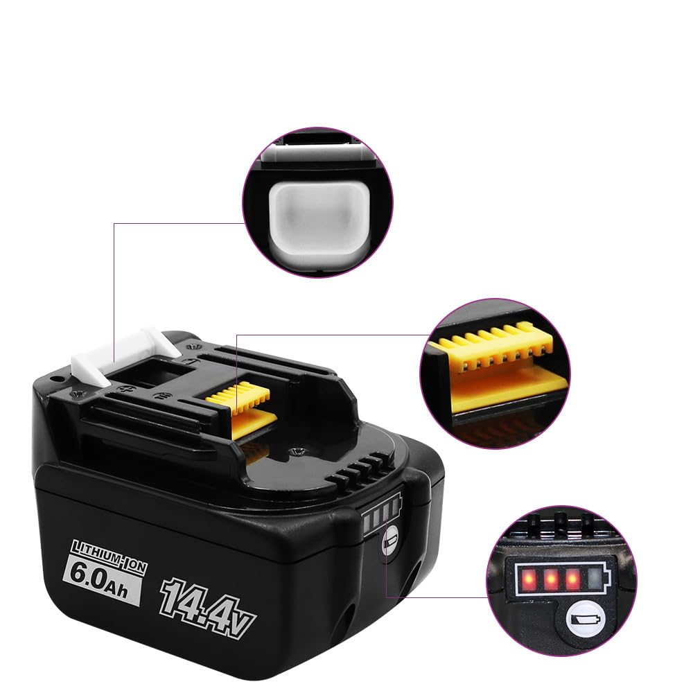 Amazon.co.jp: マキタ 14.4v バッテリー2個セット 互換 6.0Ah 残量表示