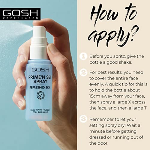 GOSH Prime’n Set Fixierspray – vegan, 2 in 1 Makeup Setting Spray