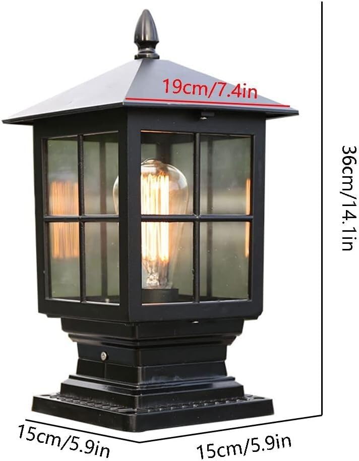 Éclairage extérieur poteau laiton lanterne IP54 pilier jardin