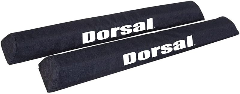 Almohadillas Aero para portaequipajes de techo para barras transversales anchas y de posventa, paquete de 2 para tablas de surf, kayaks, tablas de snowboard, poliéster, 28 pulgadas, estilo Thule Yakima Rhino