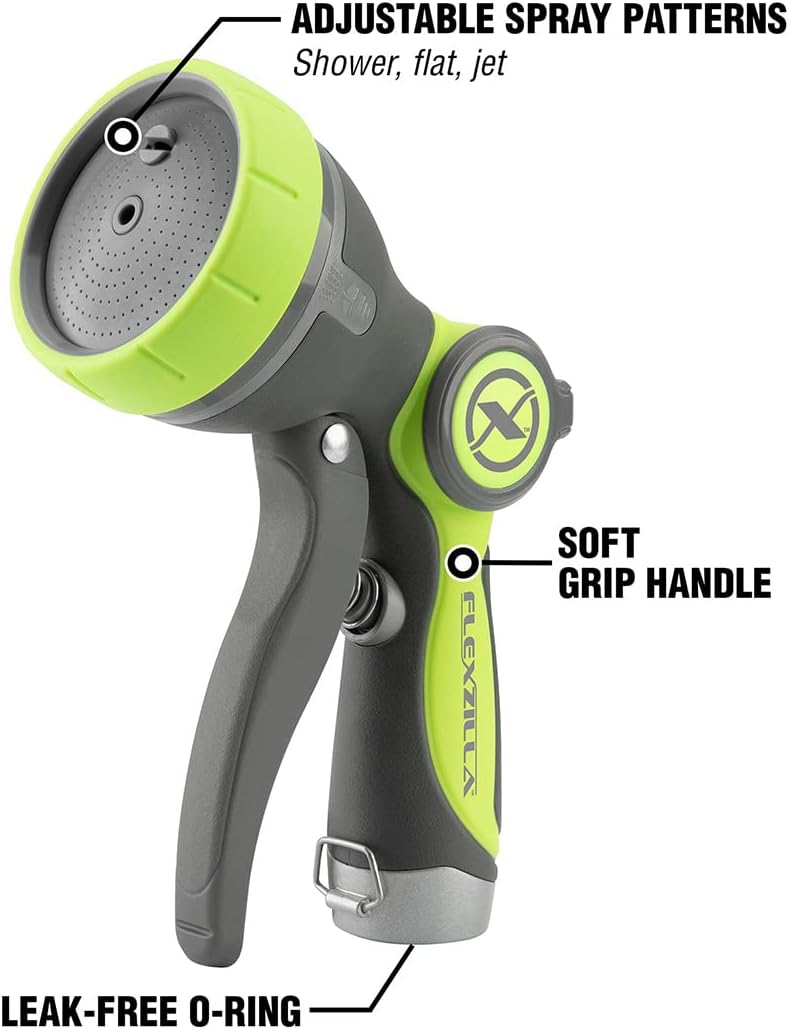 Flexzilla Garden Heavy Duty Pistol Grip Garden Hose Nozzle - NFZG61 : Patio, Lawn & Garden