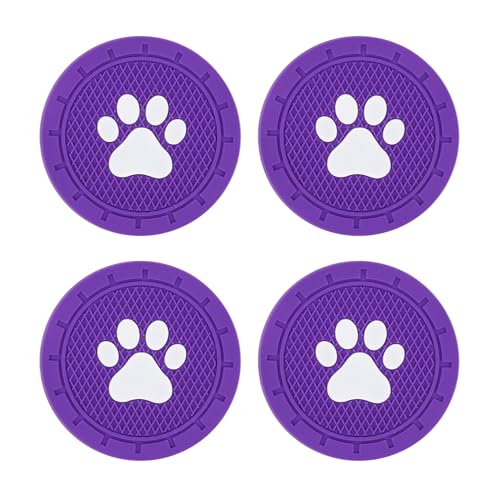 Portavasos para auto diseño pata de mascota paquete 4 miniatura 1