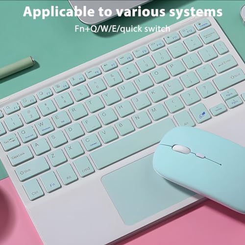 Teclado Bluetooth rosa de 10 pulgadas con touchpad para trabajar en tu tablet Android o iPad 5