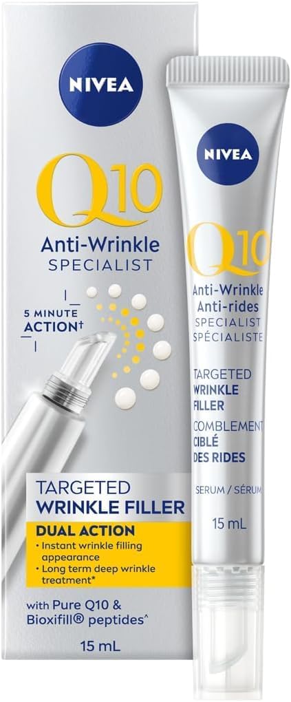NIVEA Q10 Anti-Wrinkle Specialist Targeted Wrinkle Filler, 15mL | Anti aging wrinkle filler for all skin types NIVEA Q10 Anti-Wrinkle Specialist Targeted Wrinkle Filler, 15mL | Anti aging wrinkle filler for all skin types