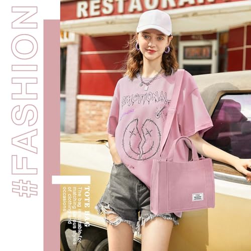 Image of Corduroy Tote Bag for Women Small Satchel Bag Mini Tote Bag Aesthetic Crossbody Handbag - School Work Travel Shopping