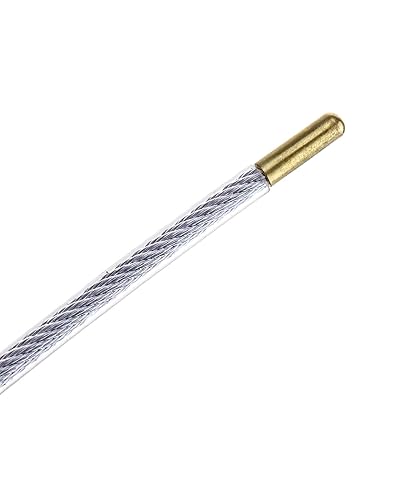 Miniatura 8 de QWORK Bloqueo de cable de etiquetado de bloqueo, bloqueo de cable recubierto de vinilo de acero ajustable, 316 pulgadas de diámetro, 5.9 pies de