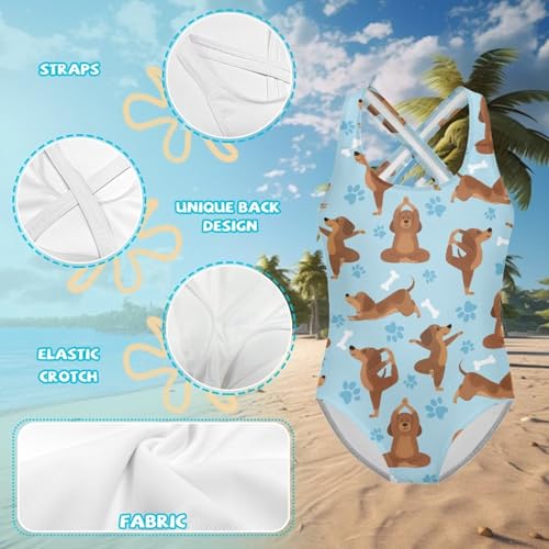 Girls Swimsuit One Piece Bathing Suit with Cross Back Strap Kids Sleeveless Swimming Suits Summer Beach Swimwear3