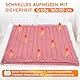 Mia&Coco Heizdecke mit Abschaltautomatik 160x130 cm, 10 Heizstufen, 9 Std. Auto-Off Timer, Überhitzungsschutz, maschinenwaschbar, elektrische Wärmedecke aus Flanell für Bett, Sofa & Wohnzimmer, Grau