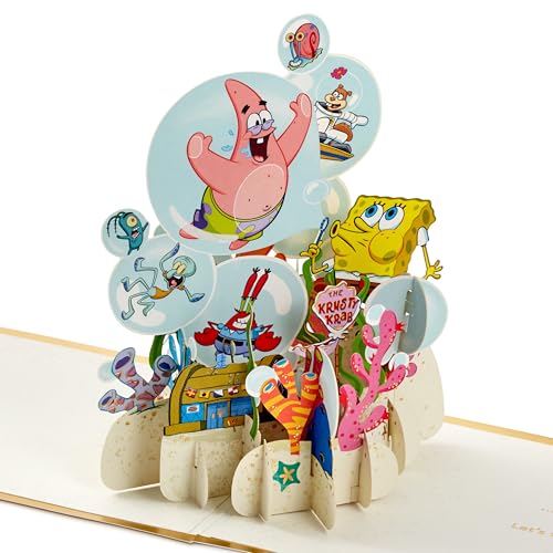Hallmark Signature Paper Wonder Nickelodeon SpongeBob SquarePants Pop-Up Card (Best of Friends) for Birthdays or Any Day