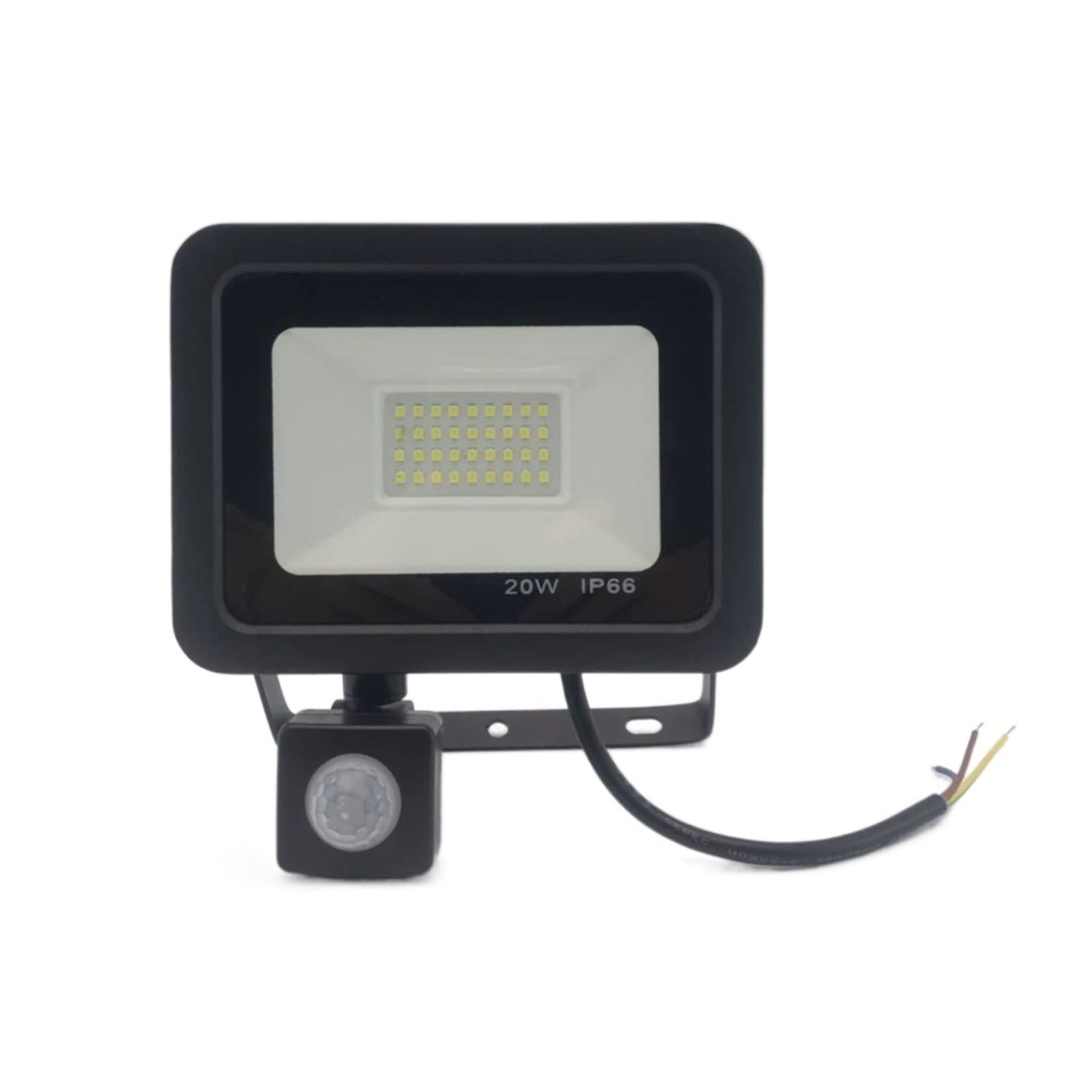 Focos exteriores, 1 0W 20W 30W 50W 100W Luz de inundación LED de inducción con ajustable Pir Sensor Floodlight Street Square Iluminación exterior(Yellow,30W)